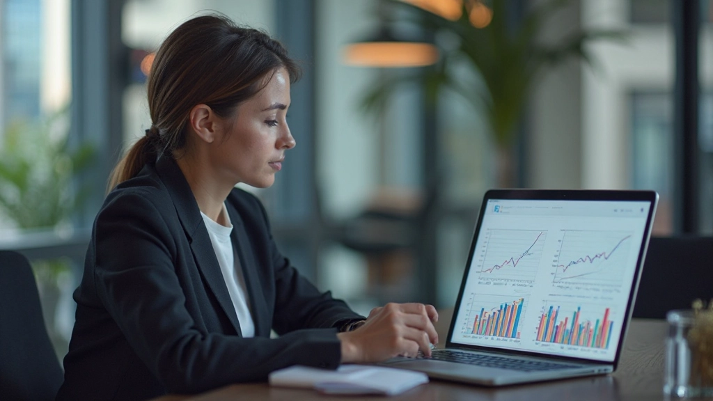 Руководитель анализирует графики роста компании